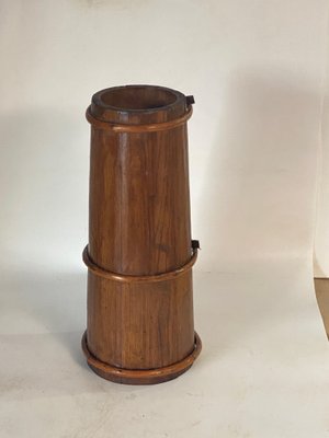 Vintage Wood and Rattan Umbrella Stand, 1950s-UR-1759664