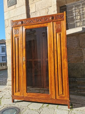 Vintage Wood Bookcase, 1940s-GEL-866128