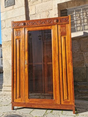 Vintage Wood Bookcase, 1940s-GEL-866128