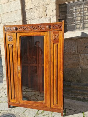 Vintage Wood Bookcase, 1940s-GEL-866128