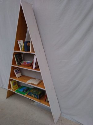 Vintage Wood Bookshelf, 1980s-KIM-888112