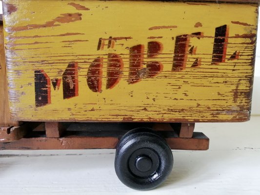 Vintage Wood Car Toy, 1940s-ALG-695052