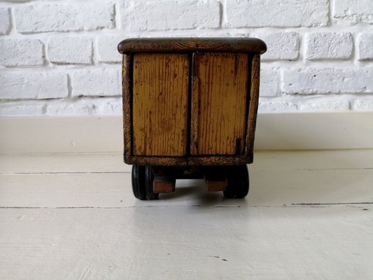 Vintage Wood Car Toy, 1940s-ALG-695052