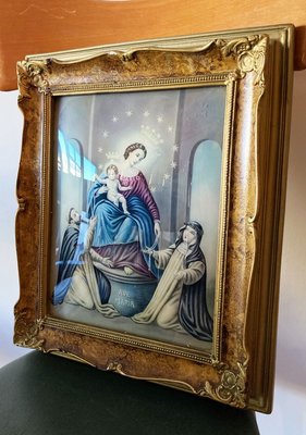 Vintage Wood Frame With Religious Painting, 1940-GGK-803213