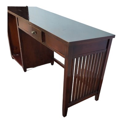 Vintage Wood Hotel Desk with Drawer-TCS-1419529