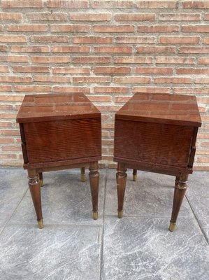 Vintage Wood Nightstands, 1970s, Set of 2-NOU-750333