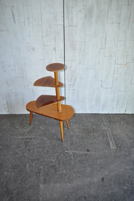 Vintage Wood Plant Stand, 1950s-OXJ-699266