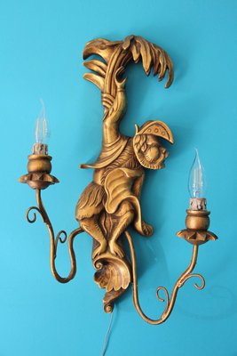 Vintage Wood Sconces Featuring Monkeys, Set of 2-YF-632727