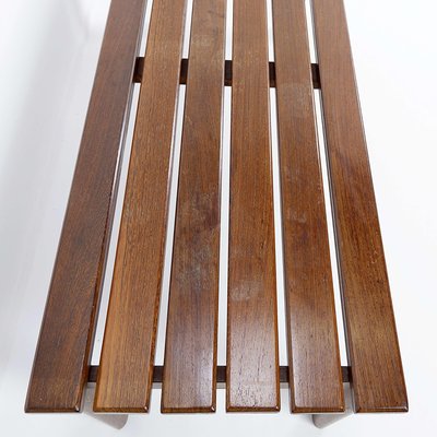 Vintage Wood Slatted Bench, 1960s-NYF-2018957