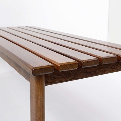 Vintage Wood Slatted Bench, 1960s-NYF-2018957