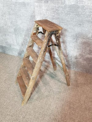 Vintage Wood Step Painters Ladder, 1970s-NQV-836026