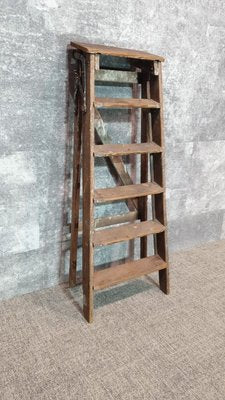 Vintage Wood Step Painters Ladder, 1970s-NQV-836026