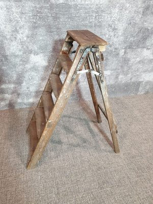 Vintage Wood Step Painters Ladder, 1970s-NQV-836026