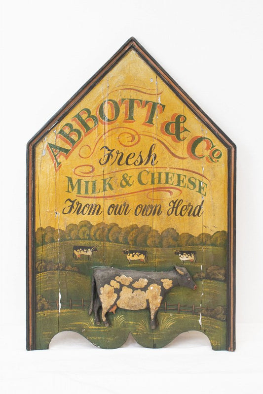 Vintage Wooden Advertising Sign from Abbott & Co., 1950s