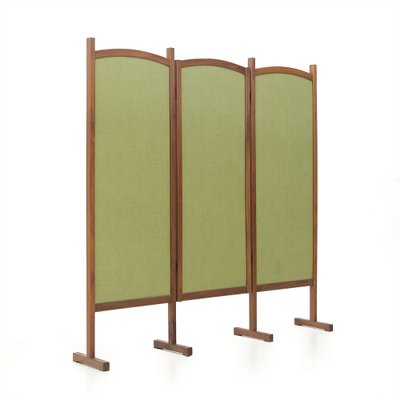 Vintage Wooden and Fabric Screen, 1960s-EZ-1706718