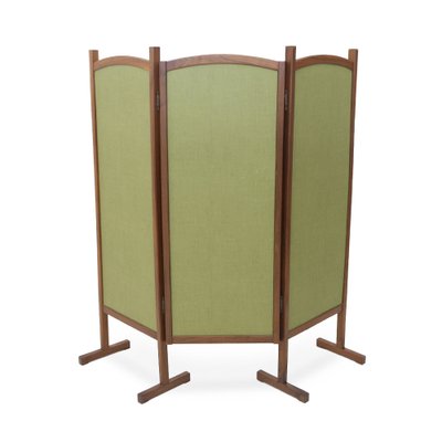 Vintage Wooden and Fabric Screen, 1960s-EZ-1706718