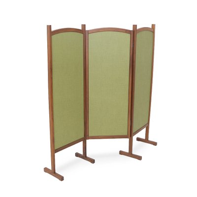 Vintage Wooden and Fabric Screen, 1960s-EZ-1706718