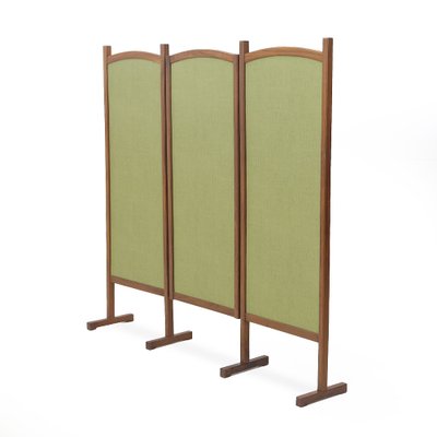 Vintage Wooden and Fabric Screen, 1960s-EZ-1706718