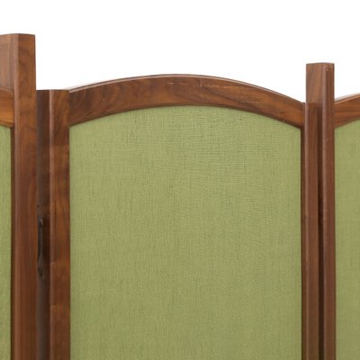 Vintage Wooden and Fabric Screen, 1960s-EZ-1706718