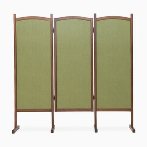 Vintage Wooden and Fabric Screen, 1960s-EZ-1706718