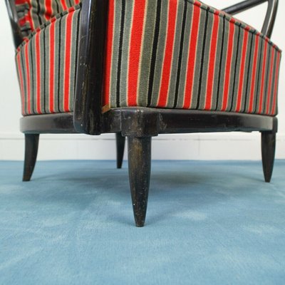 Vintage Wooden Armchair and Sofa Set, 1950s, Set of 2-ZLY-708997