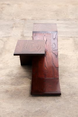 Vintage Wooden Asymmetrical Coffee Table, 1970s-EZZ-1725225