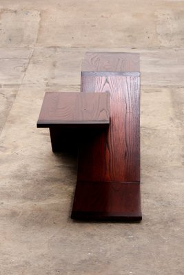 Vintage Wooden Asymmetrical Coffee Table, 1970s-EZZ-1725225