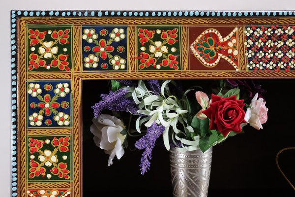 Vintage Wooden Bookshelf, Afghanistan, 1990s-UZN-1726355