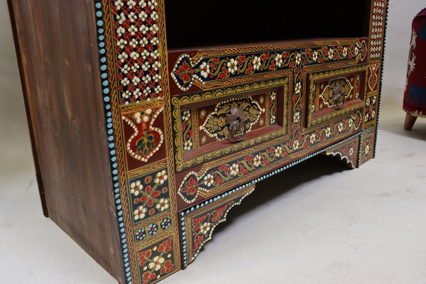 Vintage Wooden Bookshelf, Afghanistan, 1990s-UZN-1726355