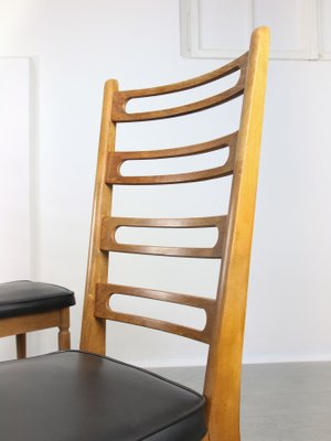 Vintage Wooden & Brass Scandinavian Dining Chairs, Set of 2-HGJ-1251286