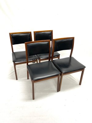 Vintage Wooden Chairs in Skai, Italy, 1960s, Set of 4-FDH-2017204