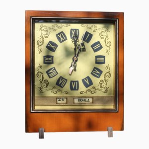 Vintage Wooden Desk Clock Jantar, 1970s-UWJ-1776175