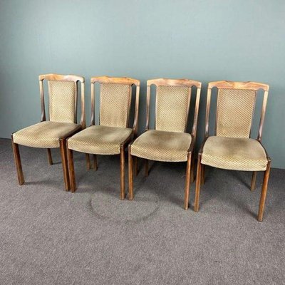 Vintage Wooden Dining Chairs, 1960s, Set of 4-HPP-1366505