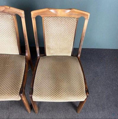 Vintage Wooden Dining Chairs, 1960s, Set of 4-HPP-1366505