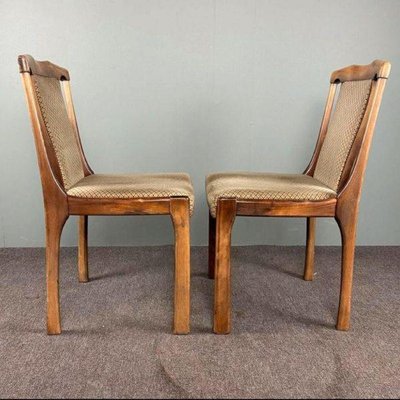 Vintage Wooden Dining Chairs, 1960s, Set of 4-HPP-1366505