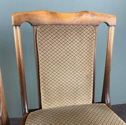 Vintage Wooden Dining Chairs, 1960s, Set of 4-HPP-1366505