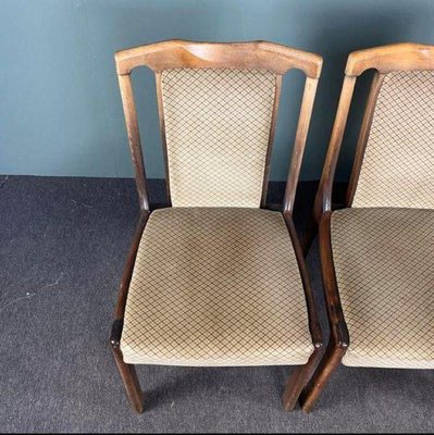 Vintage Wooden Dining Chairs, 1960s, Set of 4-HPP-1366505