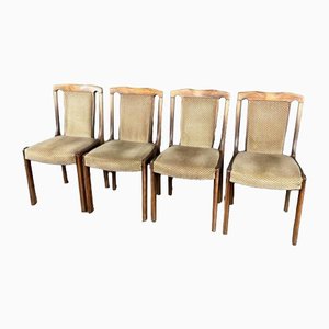 Vintage Wooden Dining Chairs, 1960s, Set of 4-HPP-1366505