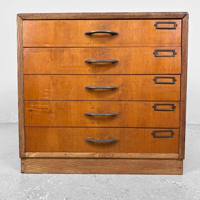 Vintage Wooden Filing Cabinet, Japan, 1930s-DWL-2020374