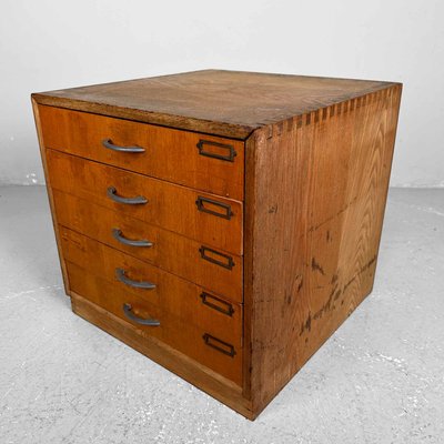 Vintage Wooden Filing Cabinet, Japan, 1930s-DWL-2020374