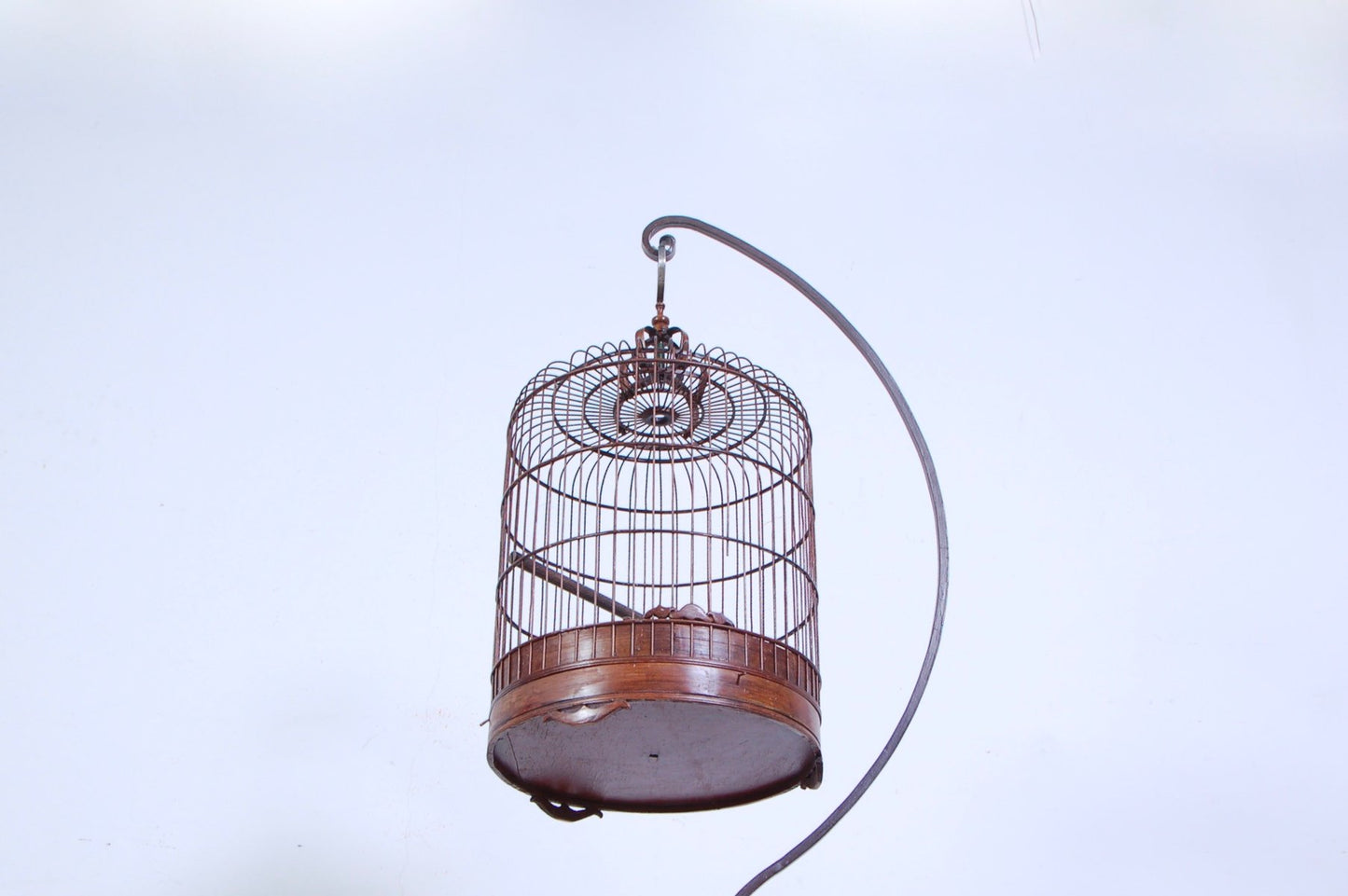 Vintage Wooden & Handcrafted Iron Cage