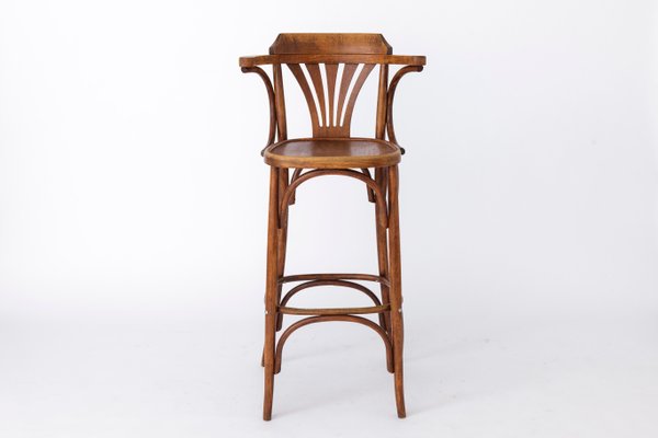 Vintage Wooden Irish Pub High Stool in Bentwood, 1960s-DOM-2018175