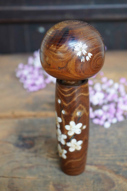 Vintage Wooden Kokeshi Doll by Kazuo Takamizawa, Japan, 1960s