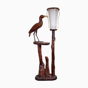 Vintage Wooden Lamp with Bird by Aldo Tura, Italy, 1950s-ZCI-1194512