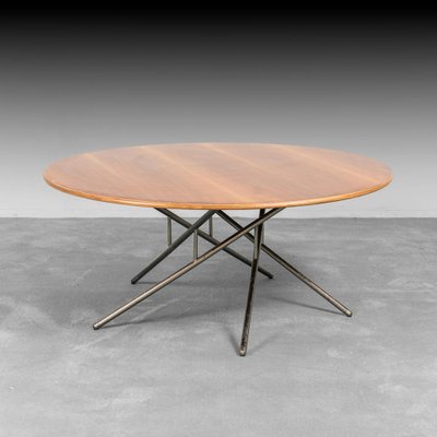 Vintage Wooden Metal Tubular Coffee Table, 1950s-ZLY-1109290