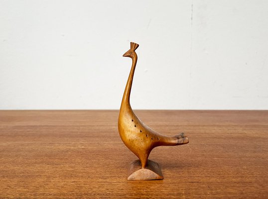 Vintage Wooden Peacock Figurine-UAH-1796949