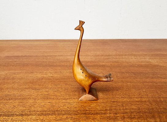 Vintage Wooden Peacock Figurine-UAH-1796949