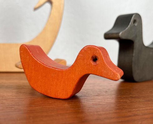 Vintage Wooden Puzzle with Duck Figurines-UAH-2036196