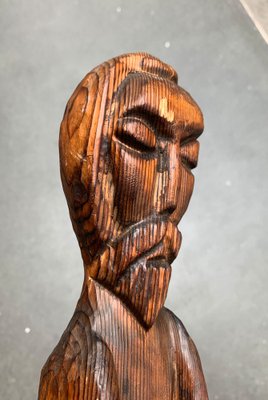 Vintage Wooden Sacral Figurine Sculpture-UAH-1192493