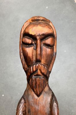 Vintage Wooden Sacral Figurine Sculpture-UAH-1192493